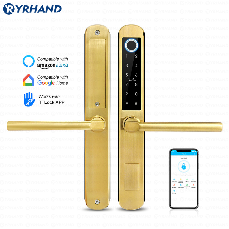 Smart Home For Windows - IP66 goud roestvrij staal schuifglas Smart