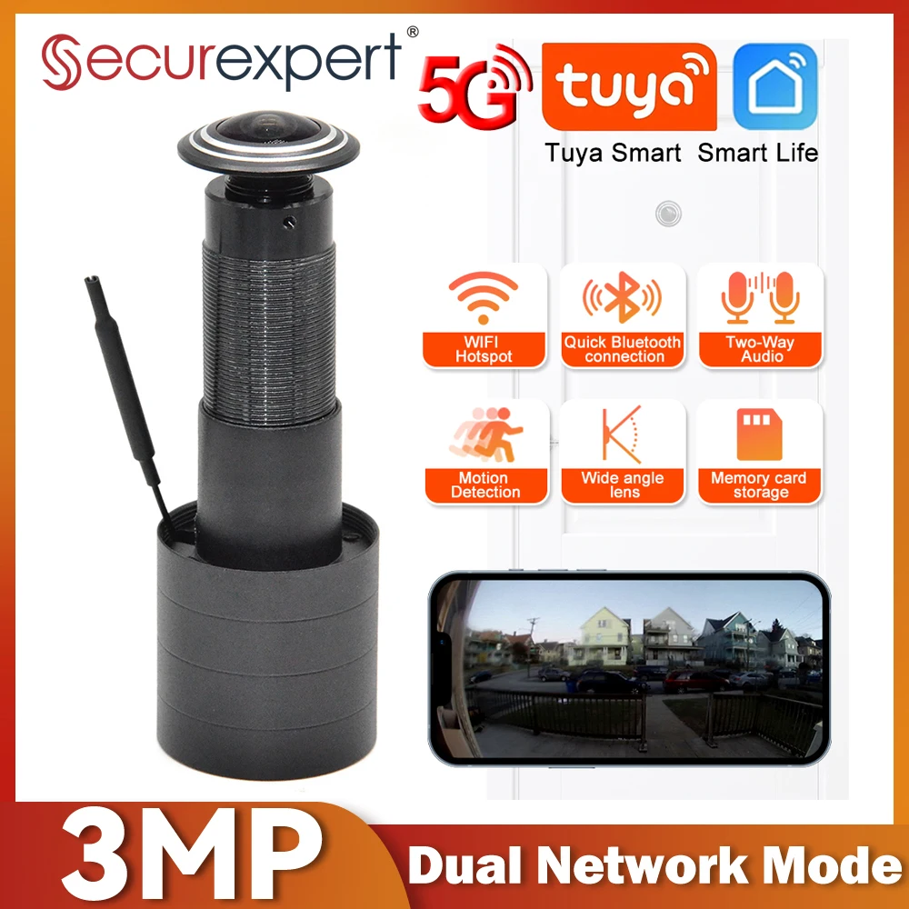 Smart Home Camera Ezviz - 3MP HD 2.4G/5G WiFi Deurkijker Camera