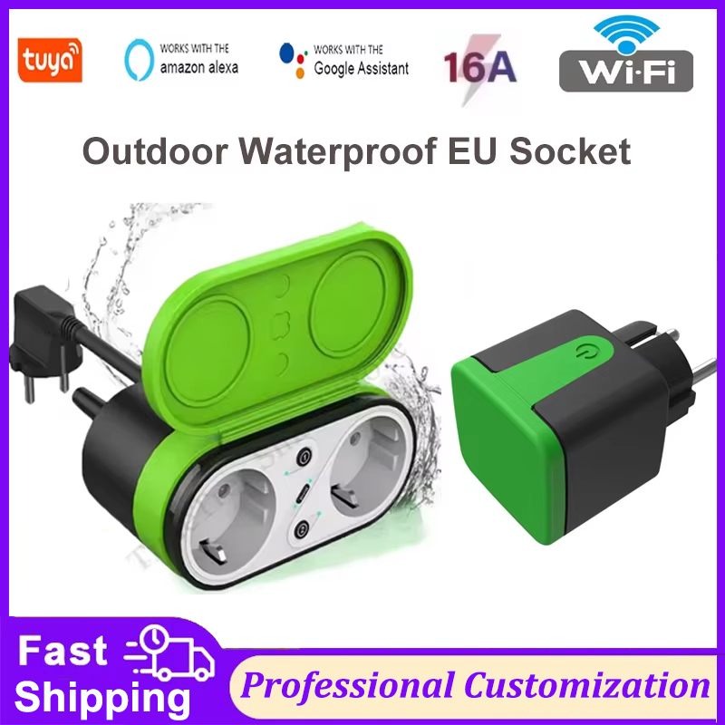 Smart Home For Living - Tuya EU 16A Wifi Slimme Buitenstopcontact