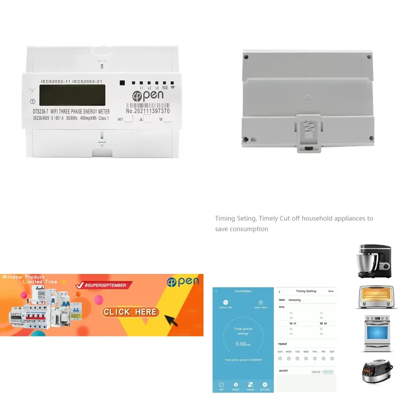 Smart Home Remote - APP 220V 400V Over- en onderspanningsbeveiliging