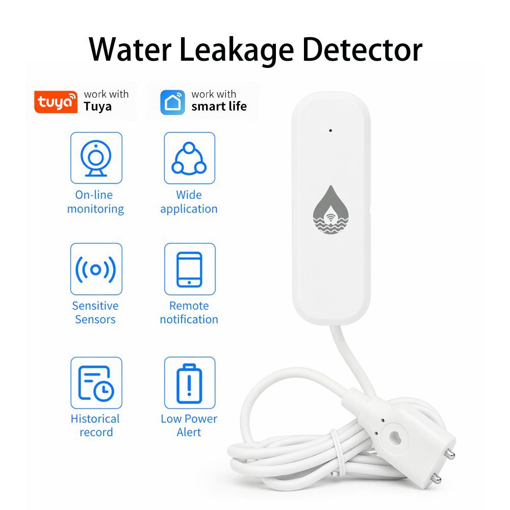 Wifi Water Leak Detector - YFK WiFi/Zigbee Waterlekkage Alarmsensor Tuya Smart