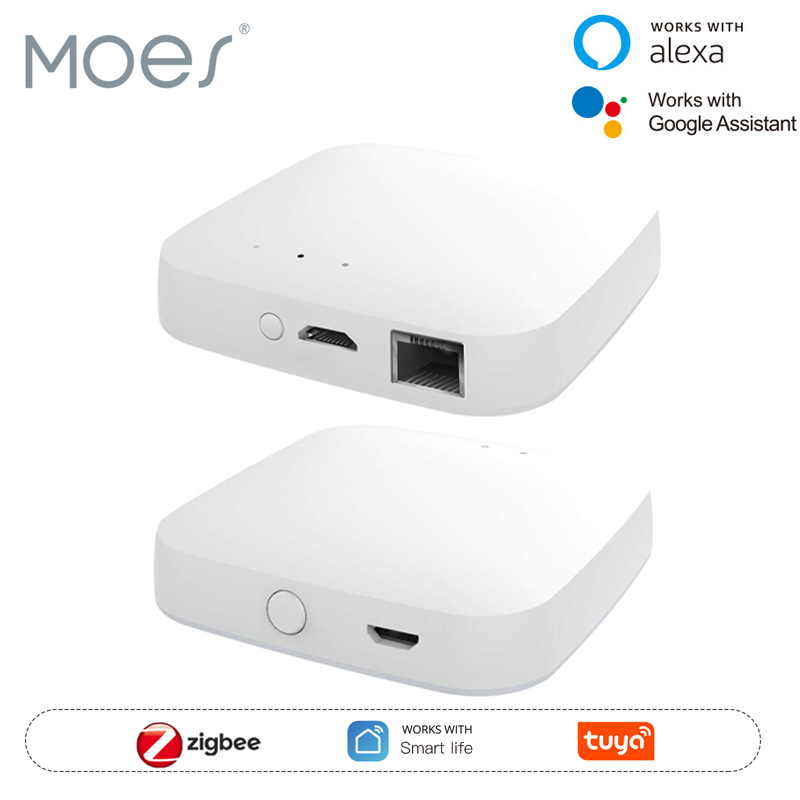 Smart Home Moes - MOES Tuya ZigBee3.0 Smart Hub, draadloze/bekabelde