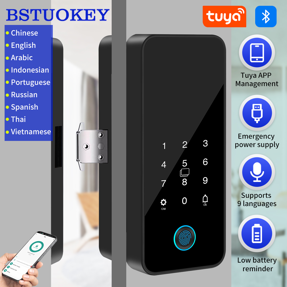 Smart Home Green - Tuya Smart Life Bluetooth glazen deurslot