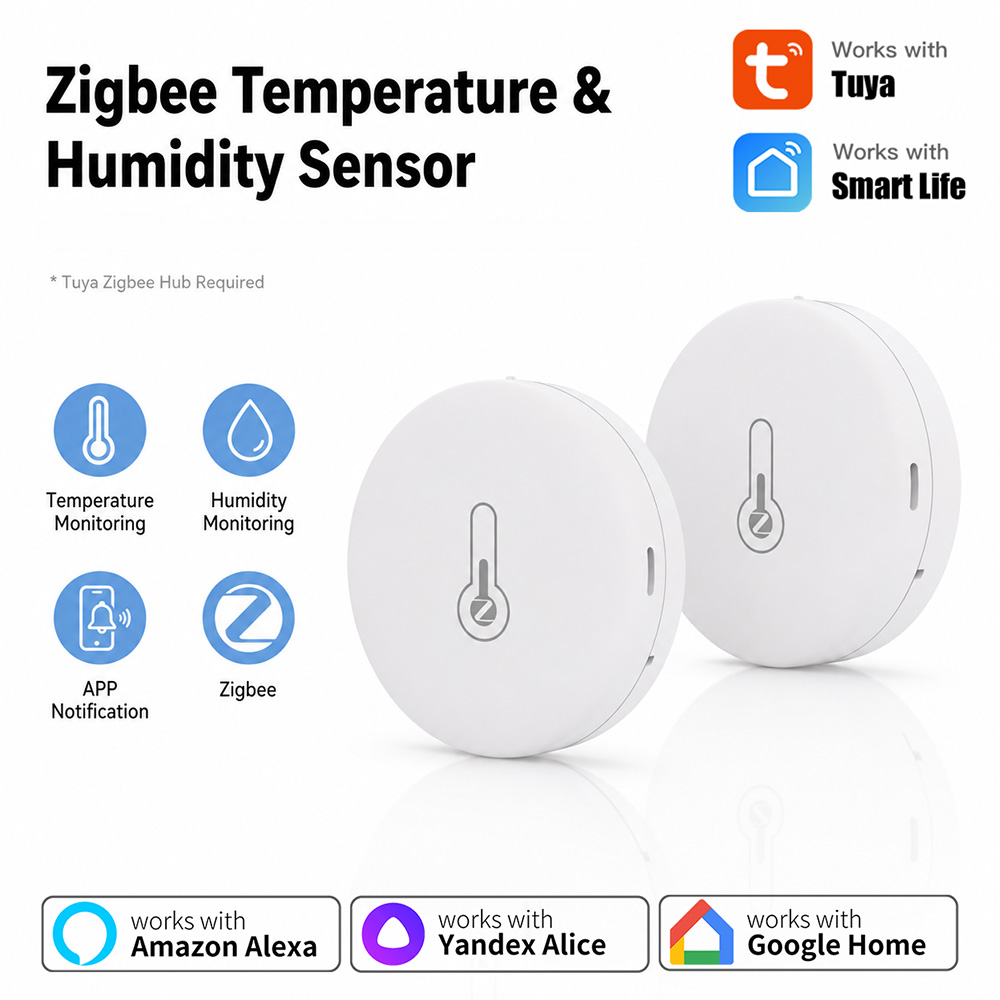 Smart Home News - Tuya Zigbee temperatuur- en vochtigheidssensor Mini-afstandsbedieningsmonitor