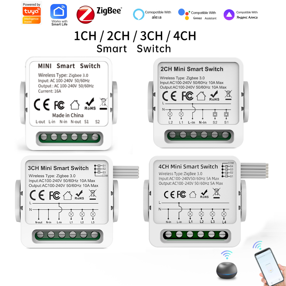 Smart Home Remote - Tuya Zigbee 3.0 Smart Switch 1/2/3/4-weg