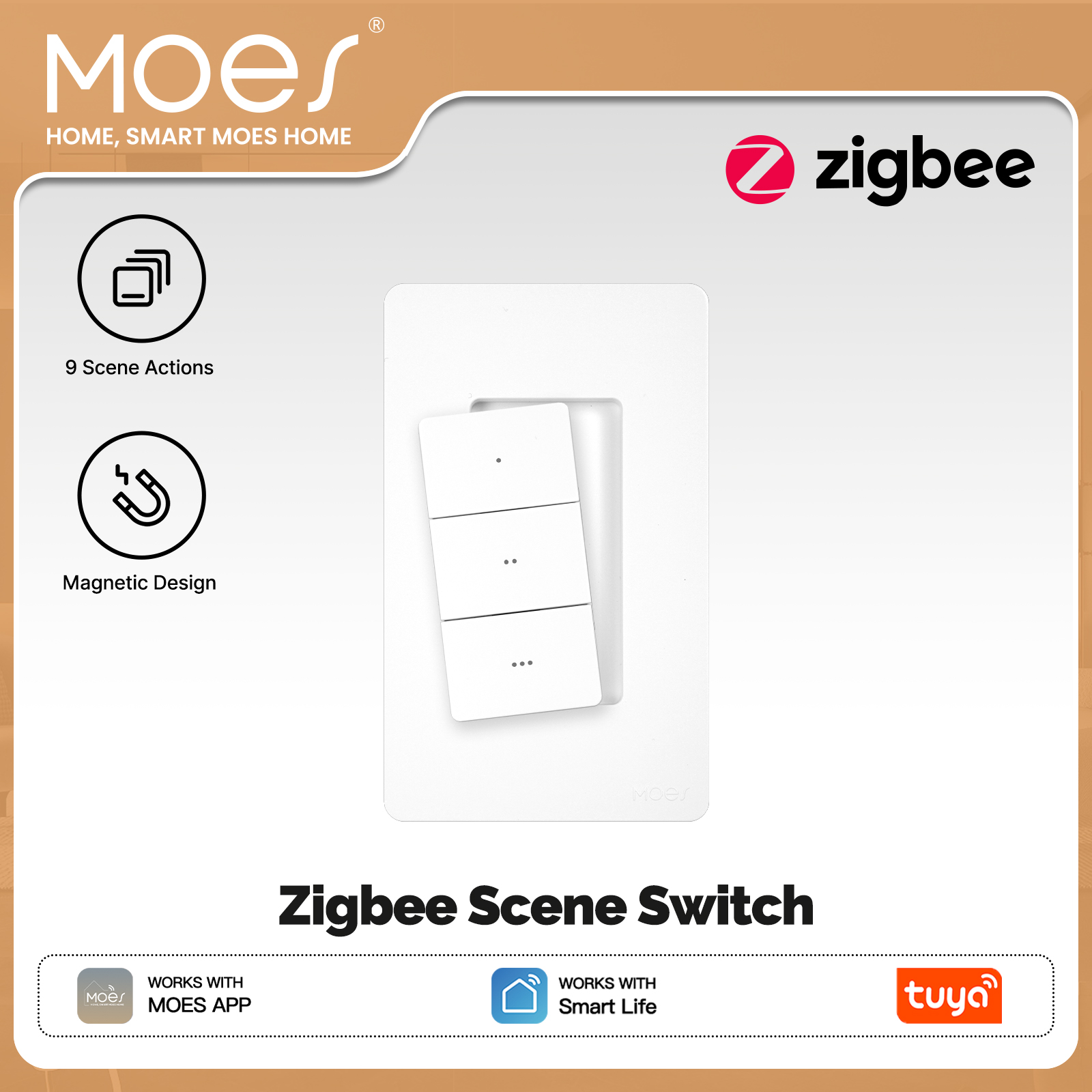 Smart Home Moes - MOES Tuya Zigbee Smart Wireless Scene