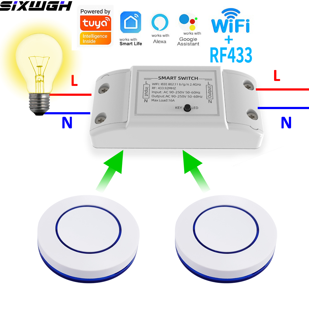 Smart Home Remote - 16A WiFi Tuya Smart Switch Draadloze