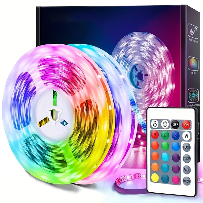 Smart Home Llm - Slimme LED-stripverlichting met 24-toetsen afstandsbediening -