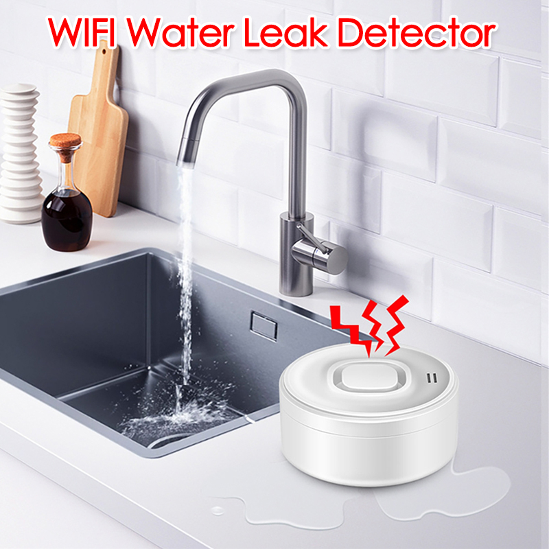 Wifi Water Leak Detector - Smart WIFI Waterlekdetector 100dB Hoogvolume Alarm