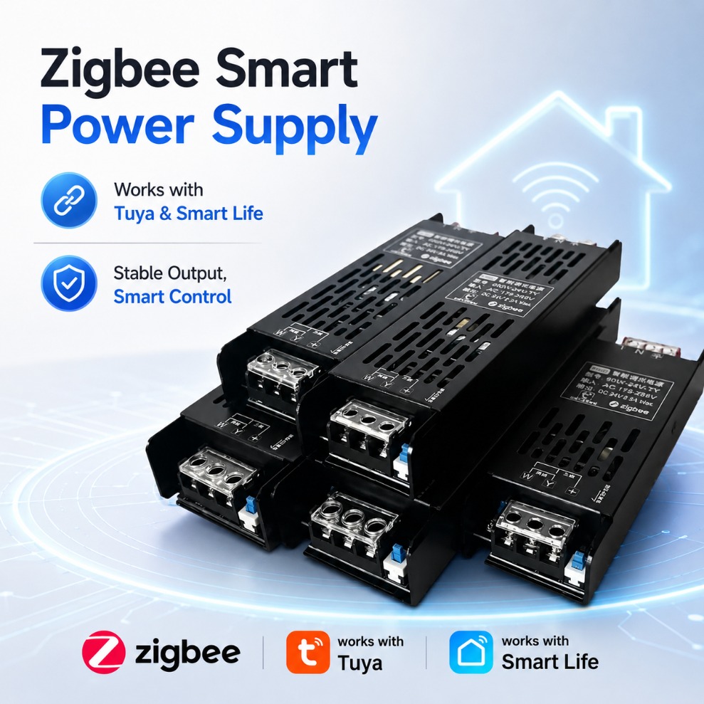 Smart Power Strip - DC24V Tuya Zigbee LED-voedingstransformator, slim dimmen,