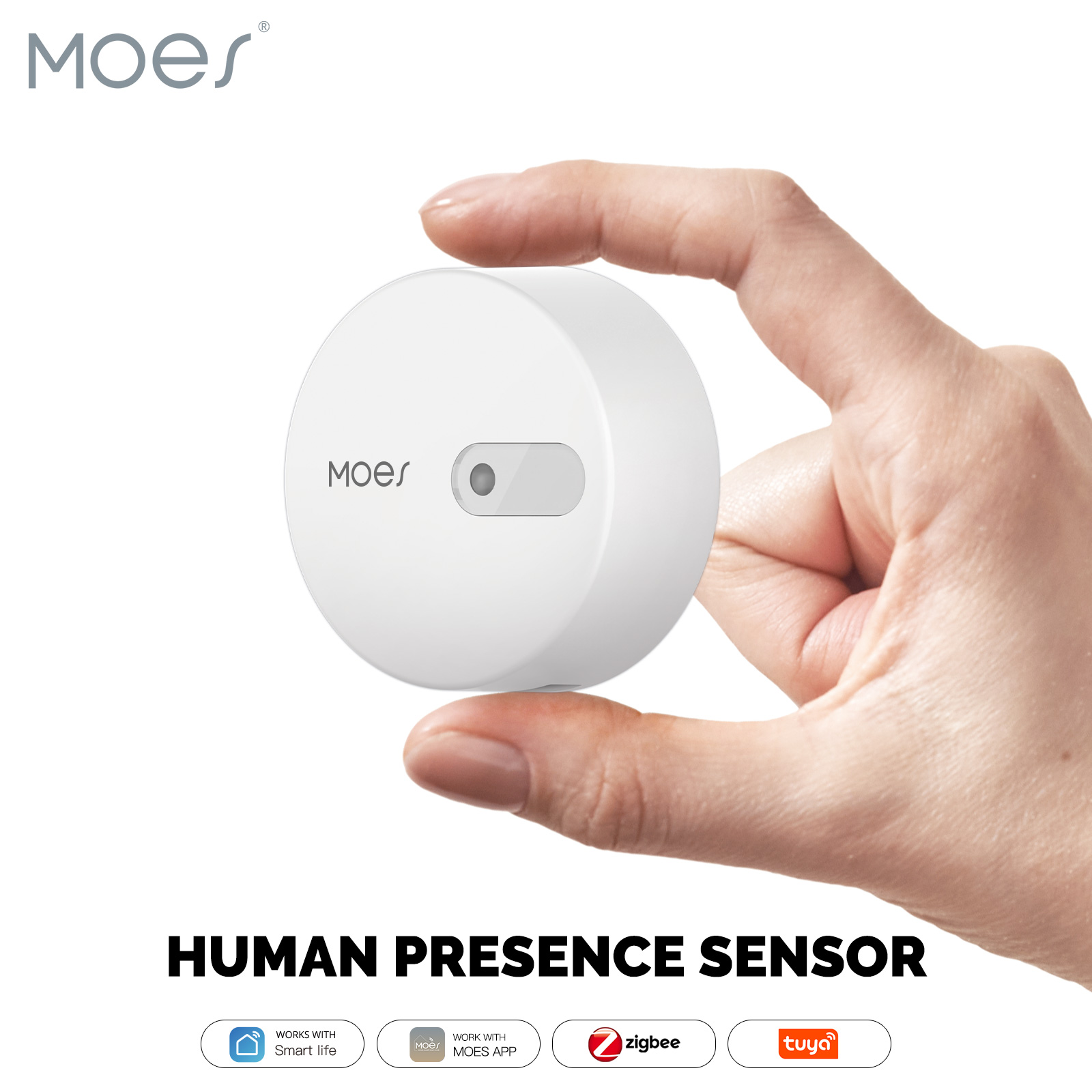 Smart Home Moes - MOES ZigBee Menselijke aanwezigheidssensor Detector Radargolfdetectiesensor