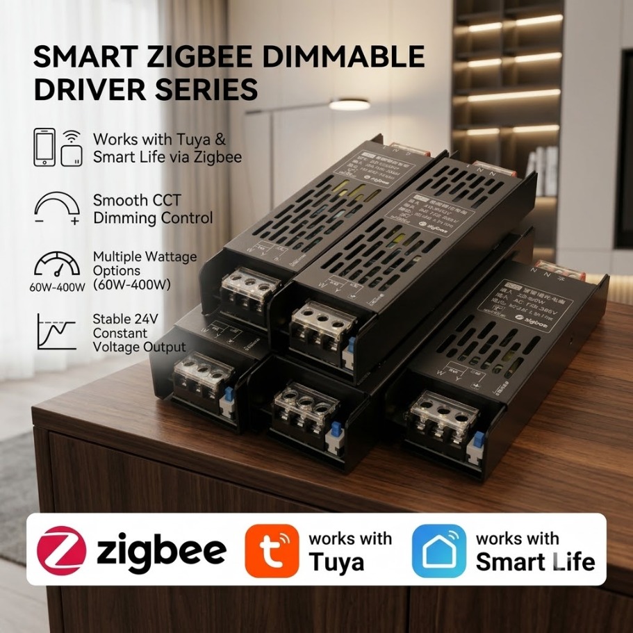 Smart Power Strip - DC24V Tuya Zigbee LED-voedingstransformator Slimme dimfunctie