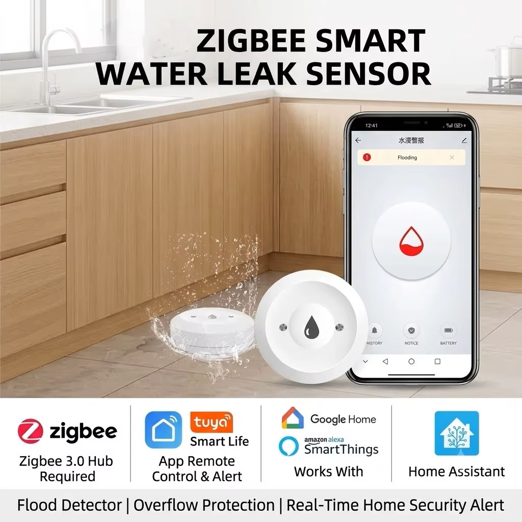 Smart Home Zigbee 3.0 - ZigBee 3.0 Slimme Waterleksensor Draadloze Overstromingsdetector
