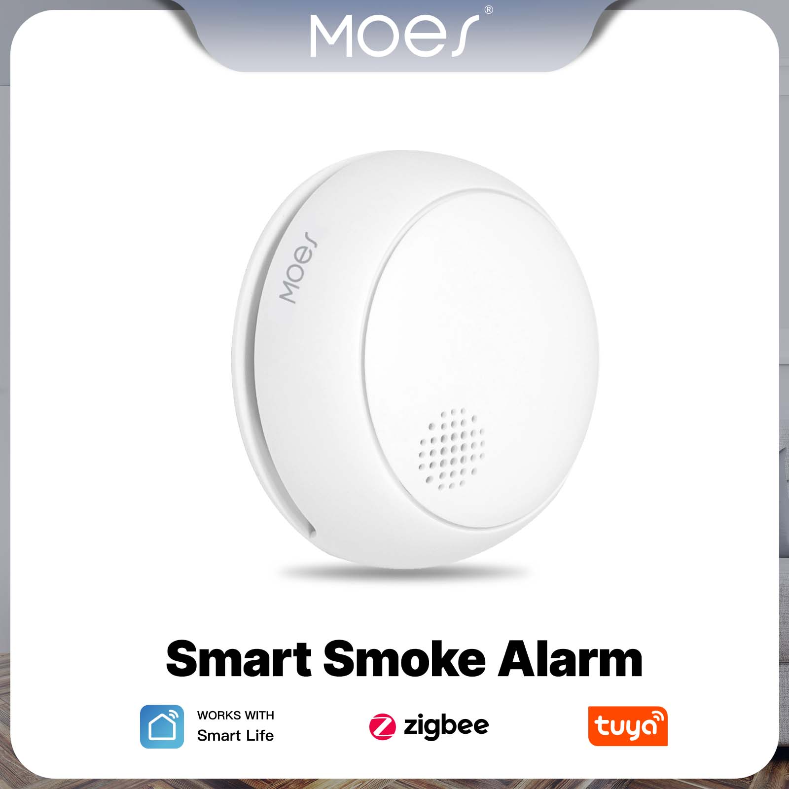 Smart Home Moes - MOES ZigBee Slimme Rookmelder Detector Draadloos