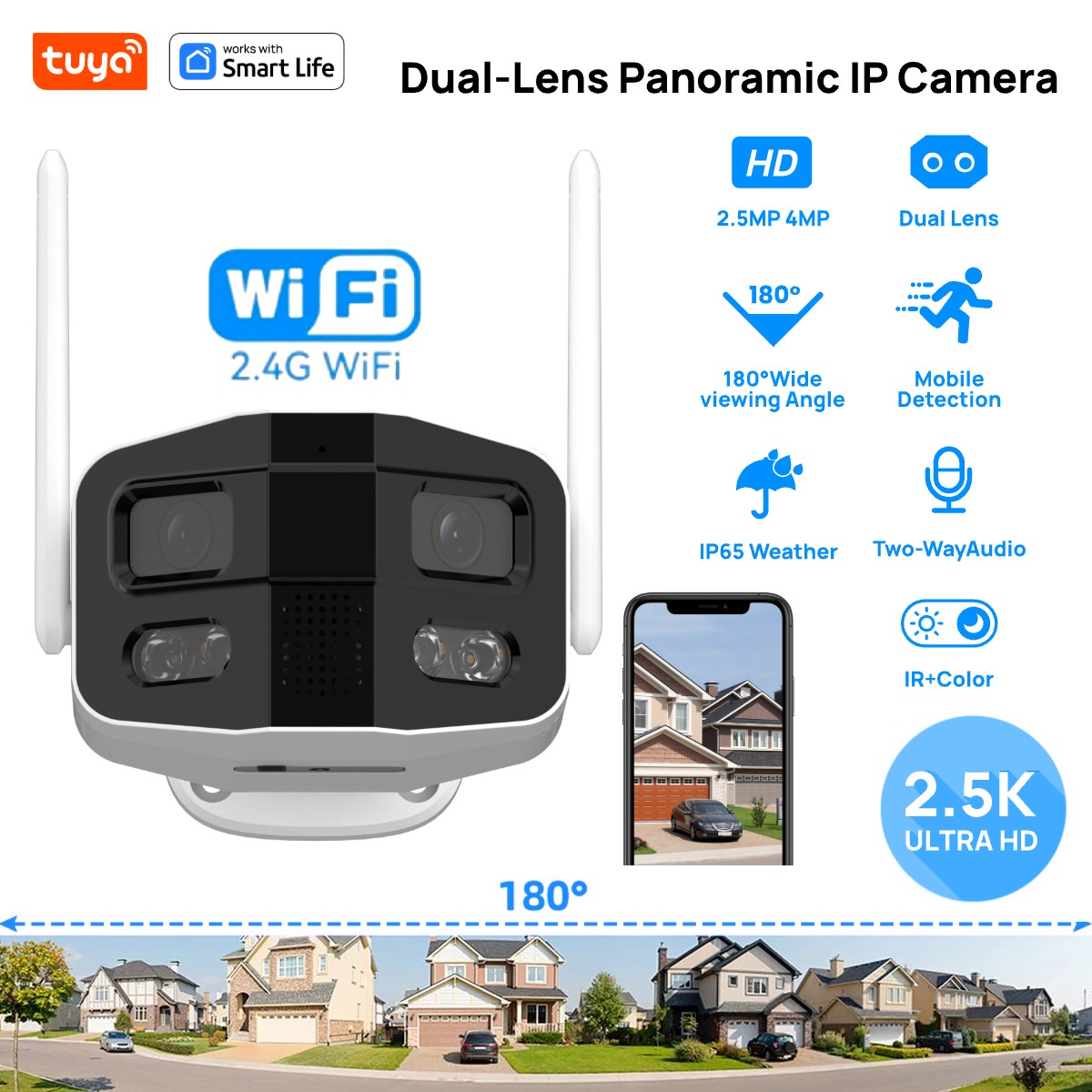 Tuya Smart 4MP 2,5K dubbele le - Smart Home Camera Ezviz recensie en prijs