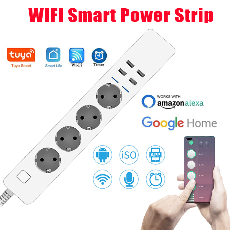 WIFI Smart Stekkerdoos 4 AC-aa - Smart Power Strip recensie en prijs