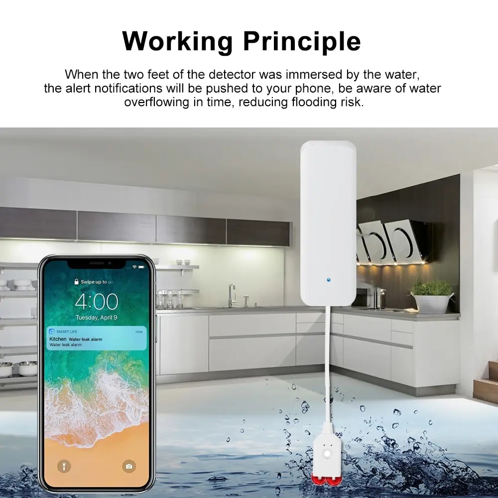 Tuya Wifi Slimme Waterleksenso - Wifi Water Leak Detector recensie en prijs