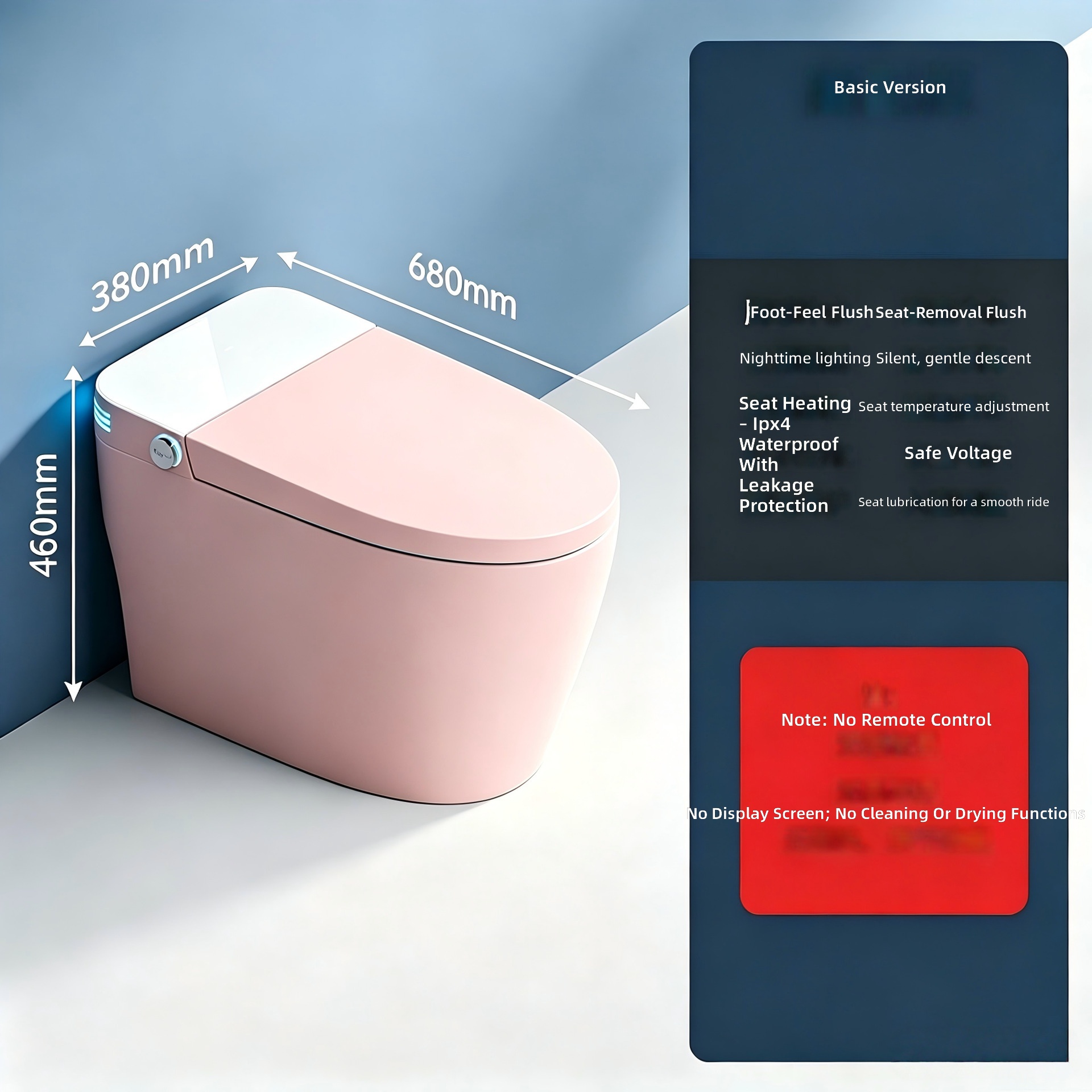 Slim toilet, roze, alles-in-éé - Smart Home In Us recensie en prijs