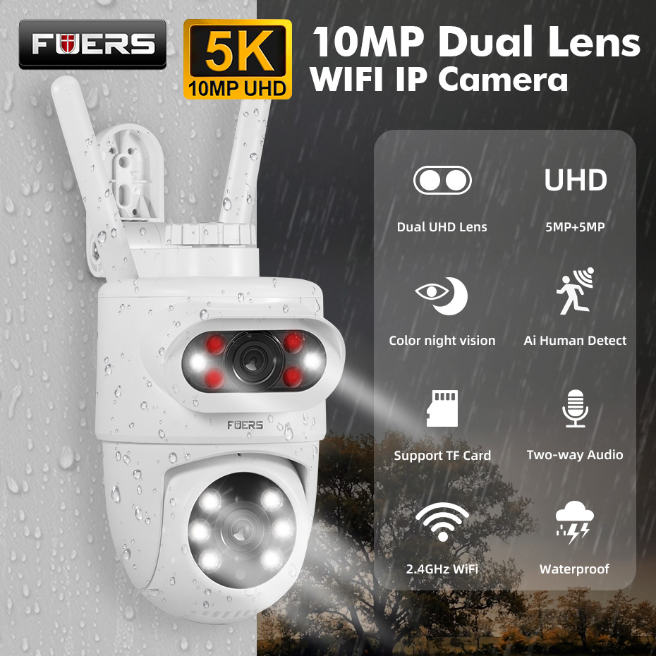 FUERS 5K 10MP Dual Lens IP Cam - Smart Home Camera Ezviz recensie en prijs