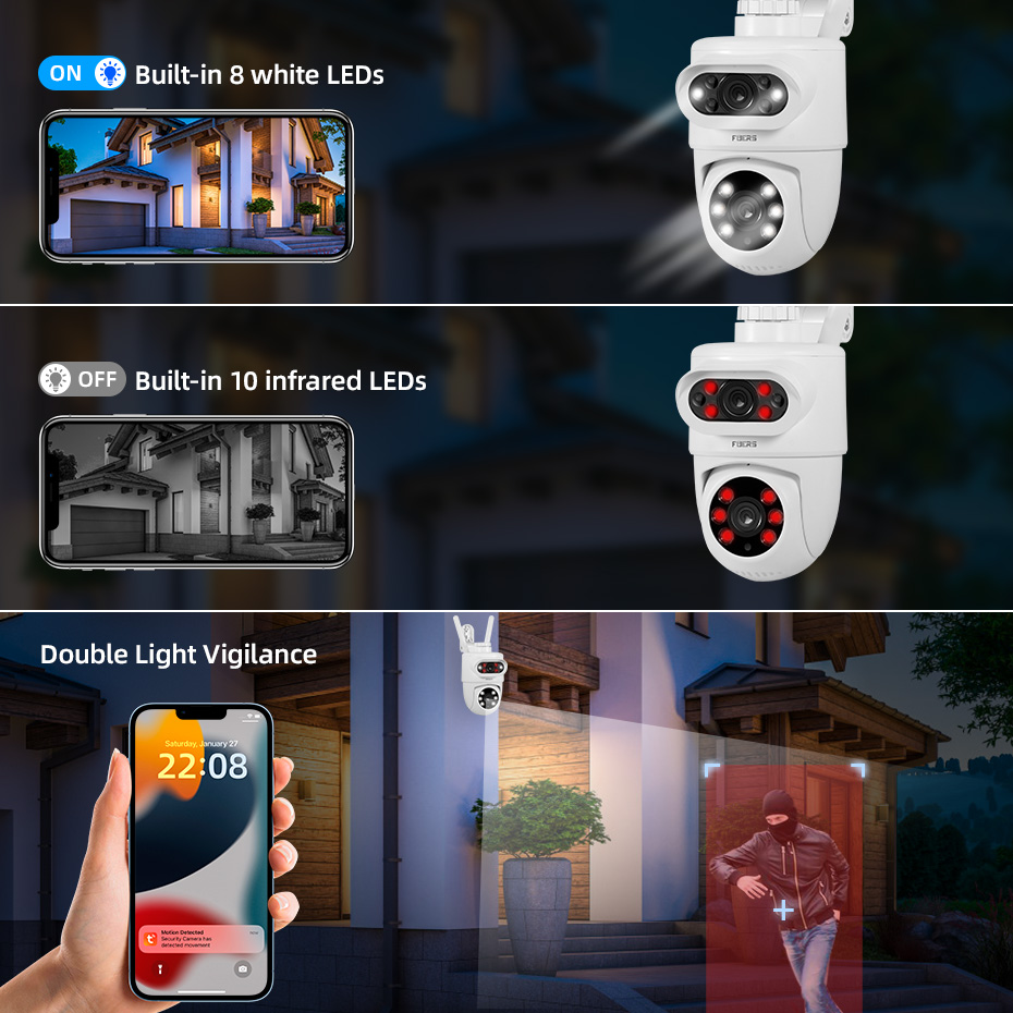 FUERS 5K 10MP Dual Lens IP Cam - Smart Home Camera Ezviz recensie en prijs